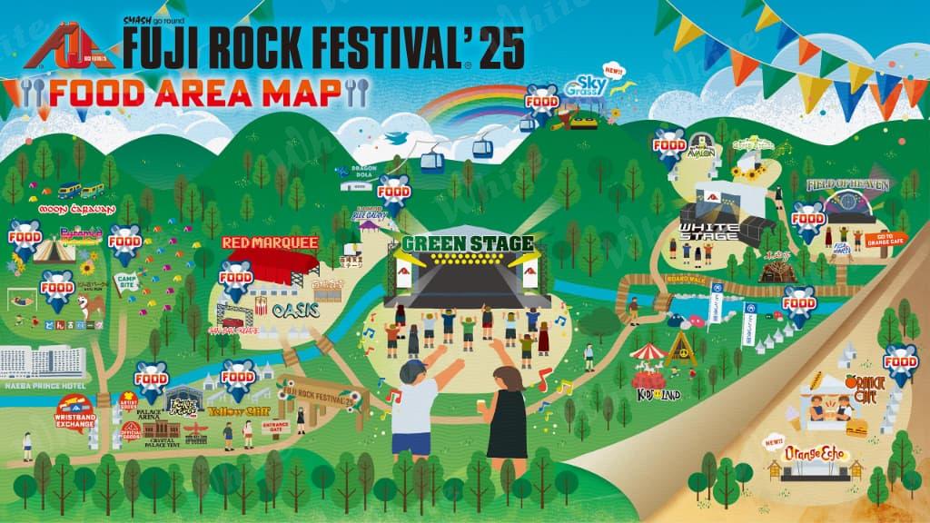 FUJI ROCK FESTIVAL 2025 FOOD MAP