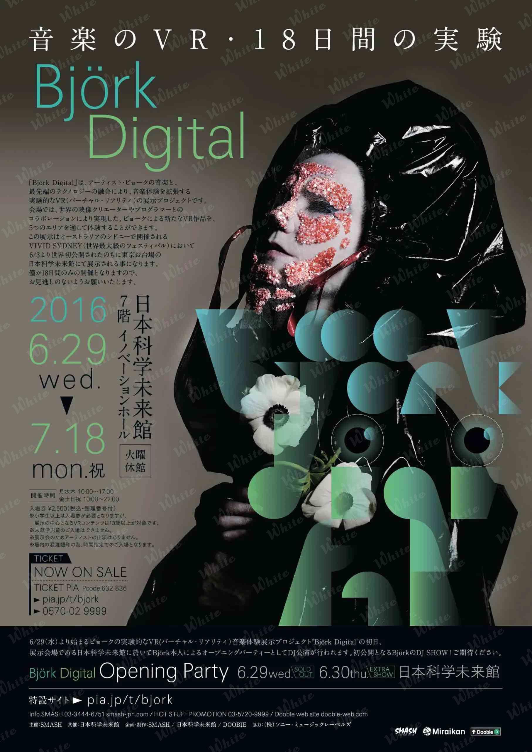 Björk Digital」B5フライヤー - 株式会社ホワイト