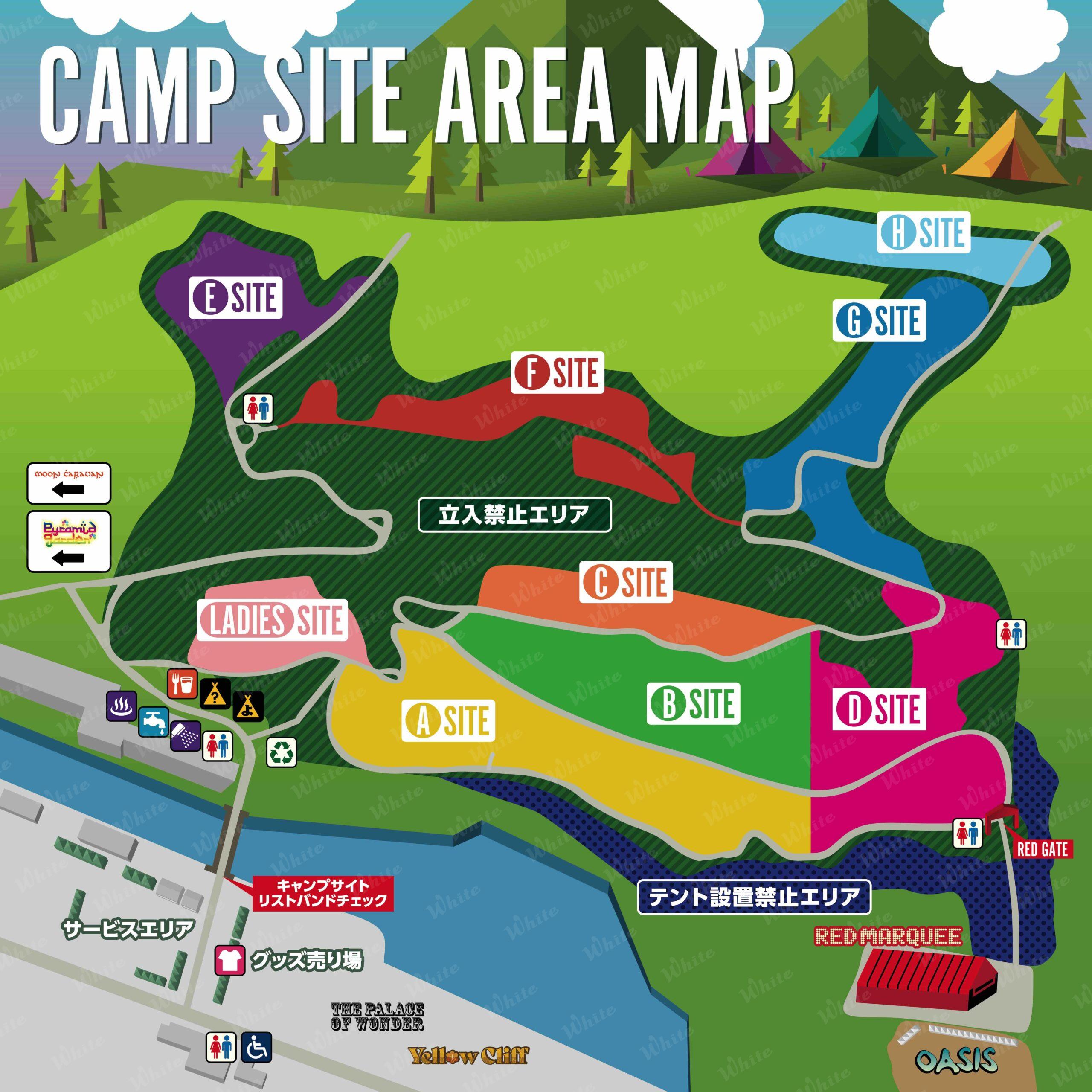 フジロック '26 キャンプサイト＆ピラミッドガーデンMAP - 株式会社